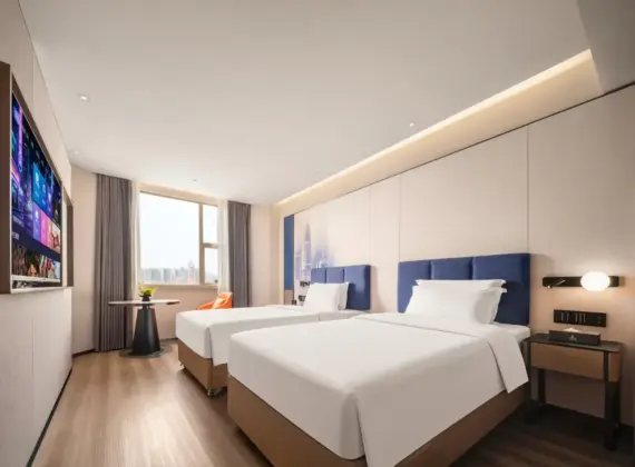 Deluxe Twin Room (Deep Memory Pillow, Zero-Pressure Mattress, Whole-House Smart Control, Mini Refrigerator)