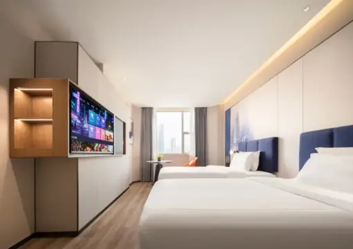 Deluxe Twin Room (Deep Memory Pillow, Zero-Pressure Mattress, Whole-House Smart Control, Mini Refrigerator)
