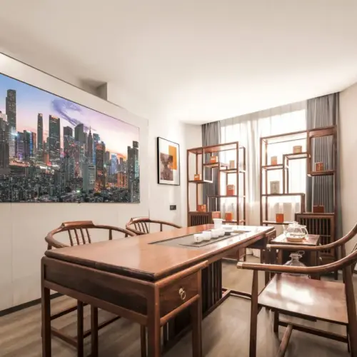 Executive Business Suite (Living Room Large Screen Projection + Zero-Pressure Mattress + Chinese Tea Table + Mini Refrigerator)