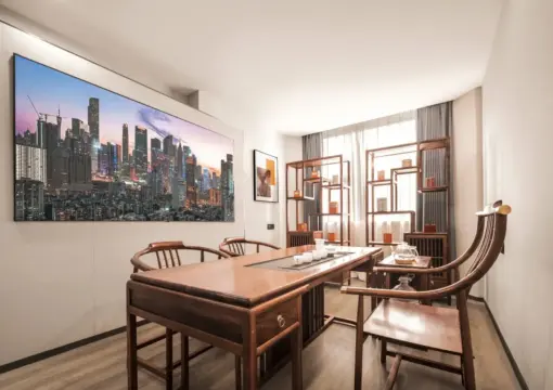 Executive Business Suite (Living Room Large Screen Projection + Zero-Pressure Mattress + Chinese Tea Table + Mini Refrigerator)