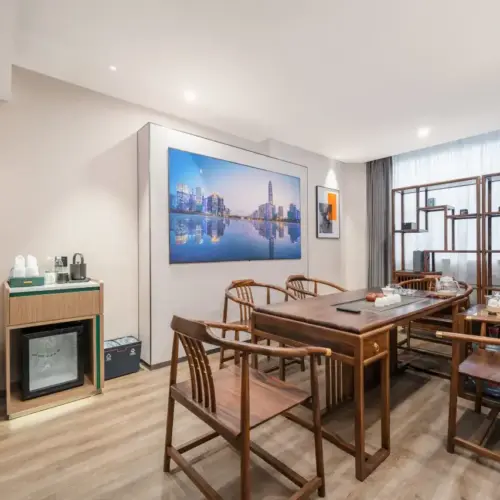 Executive Business Suite (Living Room Large Screen Projection + Zero-Pressure Mattress + Chinese Tea Table + Mini Refrigerator)