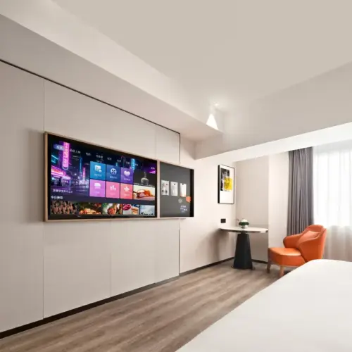 Light Luxury Audio-Visual Queen Room (Large Screen Projection + Smart Voice Control + Private Refrigerator)