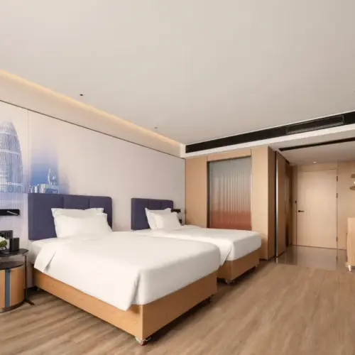 Light Luxury Twin Room (Deep Memory Pillow | Zero-Pressure Mattress + Whole-House Smart Control + Mini Refrigerator)